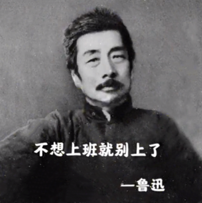 不想上班就别上了鲁迅表情包