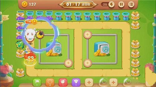 保卫萝卜3游乐场第18关金萝卜攻略2