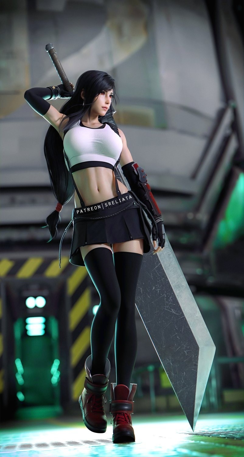 《最终幻想7》蒂法新3D美图 穿GTA6女主服装更性感迷人